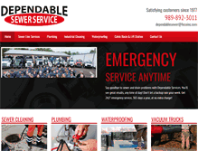 Tablet Screenshot of dependablesewer.com